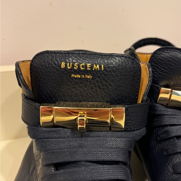 Buscemi Navy and Gold Men's Sneakers - Picture 2 of 9